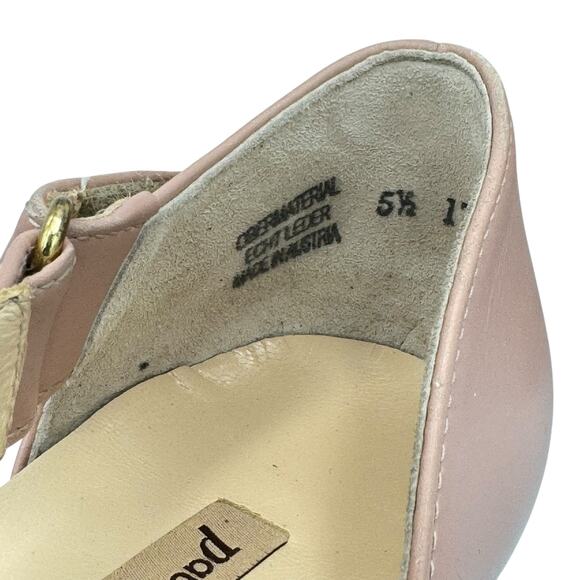 Paul Green Nicki Asymmetrical Hook & Loop Leather Strap Pointed Toe Neutral Pump - Picture 9 of 12